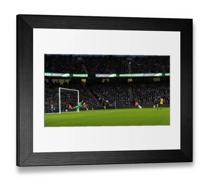 Framed Print : Santi Cazorla Scores Penalty Past Joe Hart: Manchester City vs Arsenal, Premier League 2014-15 Framed Print : Santi Cazorla Scores Penalty Past Joe Hart: Manchester City vs Arsenal, Premier League 2014-15