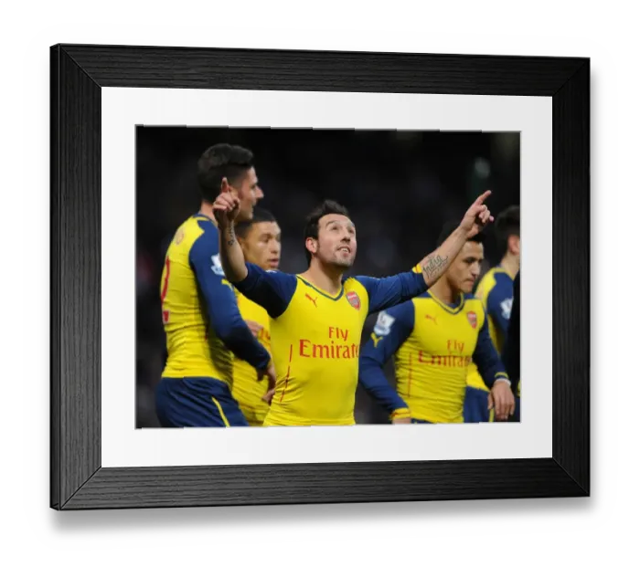 Framed Print : Santi Cazorla's Thrilling Goal: Arsenal's Triumph Over Manchester City, Premier League 2014-15 Framed Print : Santi Cazorla's Thrilling Goal: Arsenal's Triumph Over Manchester City, Premier League 2014-15