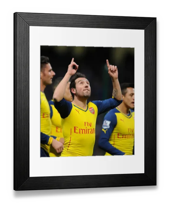 Framed Print : Santi Cazorla's Stunner: Arsenal's Game-Winning Goal vs. Manchester City (2014-15)