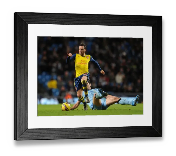 Framed Print : Santi Cazorla Outsmarts Frank Lampard: A Premier League Showdown (2014-15)