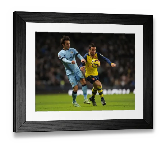 Framed Print : Santi Cazorla vs. David Silva: Clash of Midfield Maestros - Manchester City vs. Arsenal, Premier League, 2015 Framed Print : Santi Cazorla vs. David Silva: Clash of Midfield Maestros - Manchester City vs. Arsenal, Premier League, 2015