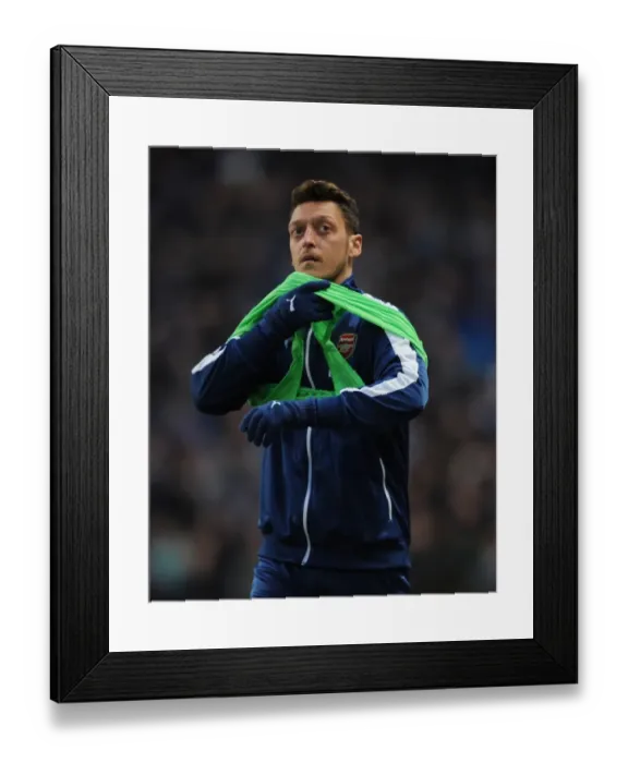 Framed Print : Mesut Ozil Warming Up: Arsenal vs Manchester City, Premier League 2014-15 Framed Print : Mesut Ozil Warming Up: Arsenal vs Manchester City, Premier League 2014-15