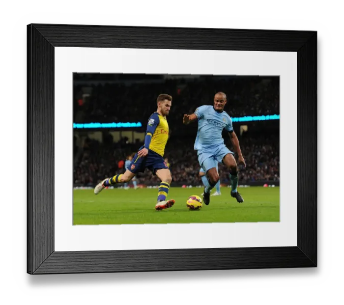 Framed Print : Clash of Midfield Titans: Ramsey vs. Kompany - Manchester City vs. Arsenal, Premier League 2014-15 Framed Print : Clash of Midfield Titans: Ramsey vs. Kompany - Manchester City vs. Arsenal, Premier League 2014-15