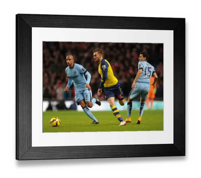 Framed Print : Aaron Ramsey's Sensational Escape: Dodging Jesus Navas and Fernando (Manchester City vs Arsenal, 2014-15) Framed Print : Aaron Ramsey's Sensational Escape: Dodging Jesus Navas and Fernando (Manchester City vs Arsenal, 2014-15)