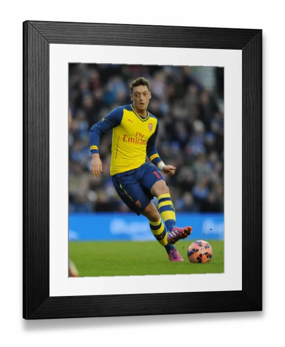 Framed Print : Mesut Ozil in Action: Arsenal's Star Performance against Brighton & Hove Albion, FA Cup 2014-15