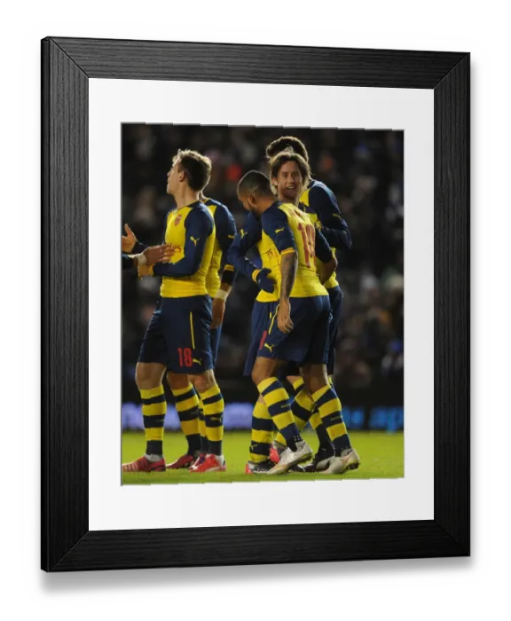 Framed Print : Rosicky and Walcott Celebrate Arsenal's FA Cup Goals Against Brighton & Hove Albion Framed Print : Rosicky and Walcott Celebrate Arsenal's FA Cup Goals Against Brighton & Hove Albion