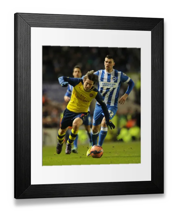 Framed Print : Brighton & Hove Albion vs. Arsenal: Rosicky vs. Holla in FA Cup Clash