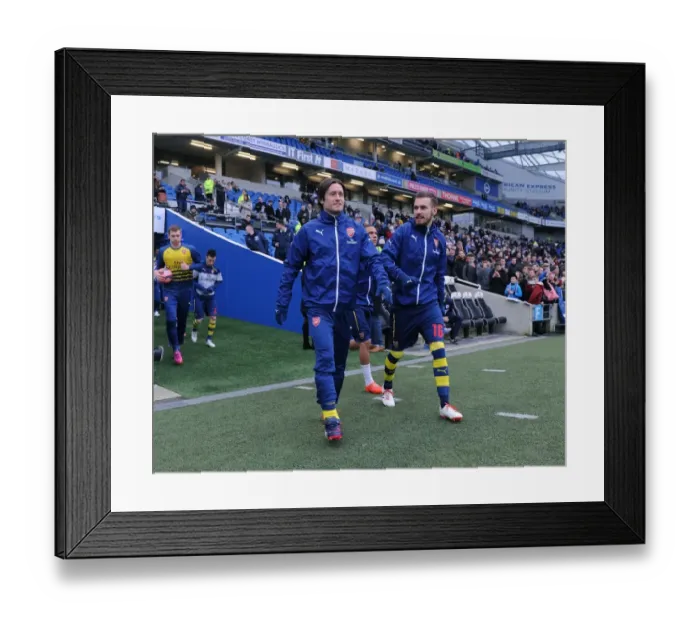 Framed Print : Arsenal Players Tomas Rosicky and Aaron Ramsey Prepare for FA Cup Match against Brighton & Hove Albion Framed Print : Arsenal Players Tomas Rosicky and Aaron Ramsey Prepare for FA Cup Match against Brighton & Hove Albion