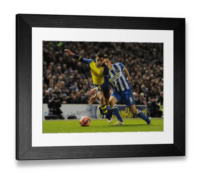 Framed Print : Clash of Forces: Sanchez vs. Dunk in FA Cup Showdown