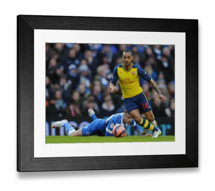 Framed Print : Theo Walcott vs Joe Bennett: FA Cup Clash Between Brighton & Hove Albion and Arsenal