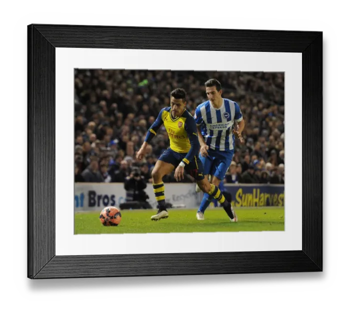 Framed Print : Clash of Champions: Sanchez vs. Dunk in FA Cup Showdown