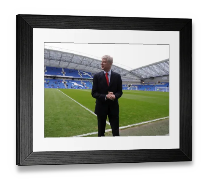 Framed Print : Arsene Wenger: Arsenal Manager at FA Cup Match vs. Brighton & Hove Albion (2015) Framed Print : Arsene Wenger: Arsenal Manager at FA Cup Match vs. Brighton & Hove Albion (2015)