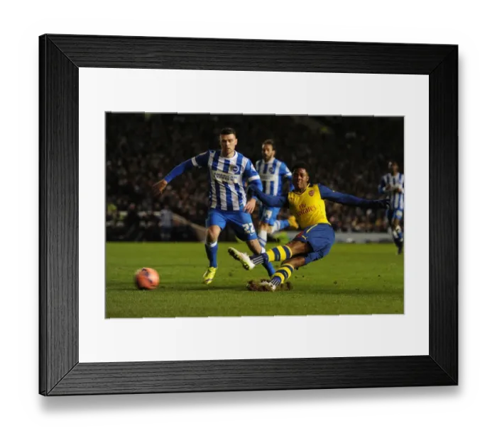 Framed Print : Arsenal's Chuba Akpom Scores Past Brighton in FA Cup Fourth Round Framed Print : Arsenal's Chuba Akpom Scores Past Brighton in FA Cup Fourth Round