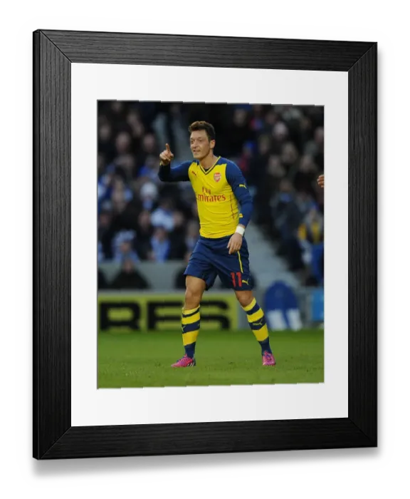 Framed Print : Mesut Ozil Scores Brace: Arsenal Triumphs Over Brighton in FA Cup Framed Print : Mesut Ozil Scores Brace: Arsenal Triumphs Over Brighton in FA Cup