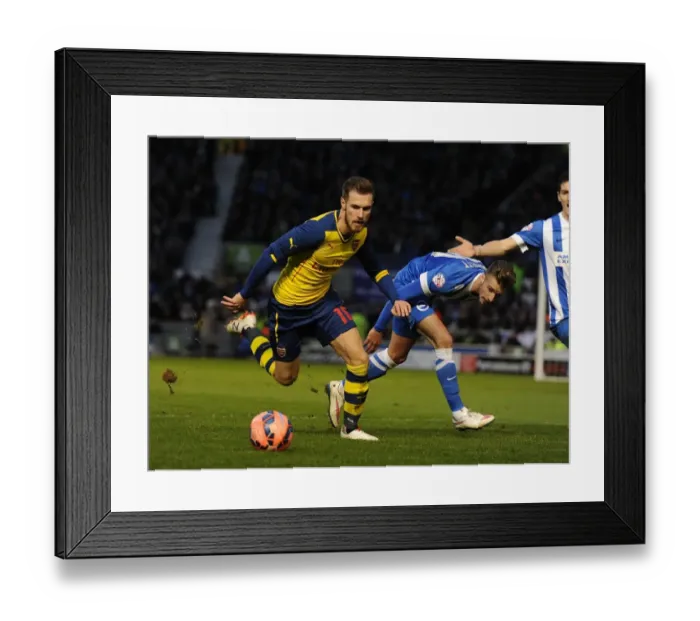 Framed Print : Aaron Ramsey vs. Joe Bennett: FA Cup Clash Between Brighton & Hove Albion and Arsenal Framed Print : Aaron Ramsey vs. Joe Bennett: FA Cup Clash Between Brighton & Hove Albion and Arsenal