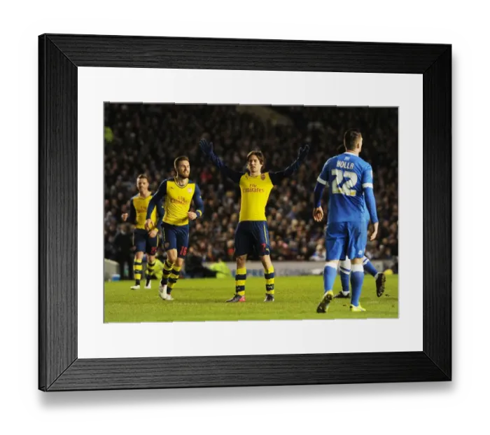 Framed Print : Arsenal's Rosicky Scores Third Goal in FA Cup Victory over Brighton & Hove Albion