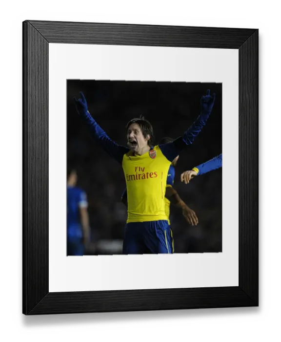 Framed Print : Arsenal's Rosicky Scores in FA Cup Victory over Brighton & Hove Albion Framed Print : Arsenal's Rosicky Scores in FA Cup Victory over Brighton & Hove Albion