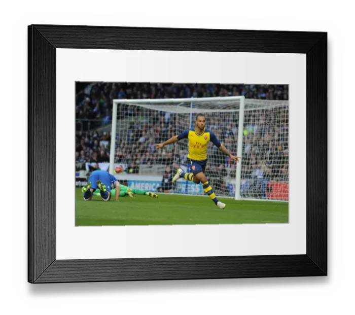 Framed Print : Theo Walcott's FA Cup Goal: Arsenal Triumphs Over Brighton & Hove Albion