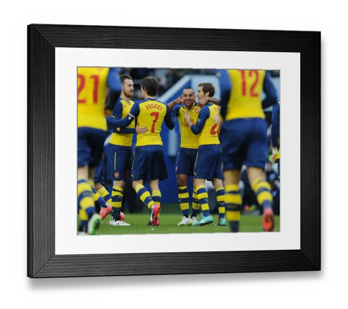 Framed Print : Theo Walcott's Goal: Arsenal's FA Cup Victory Over Brighton & Hove Albion Framed Print : Theo Walcott's Goal: Arsenal's FA Cup Victory Over Brighton & Hove Albion