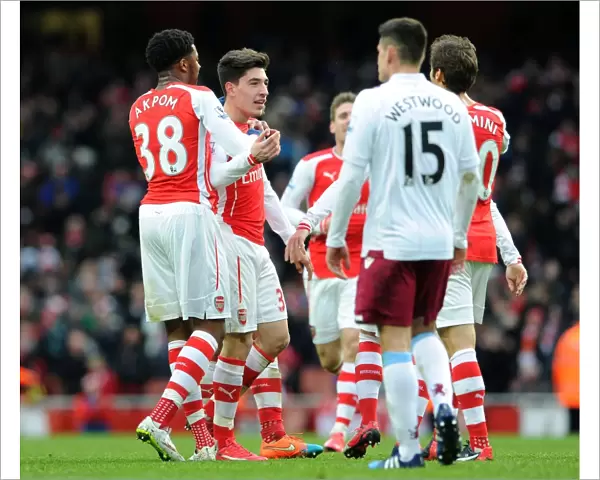 Five-Star Bellerin: Arsenal's Celebration after Scoring against Aston Villa (2015)
