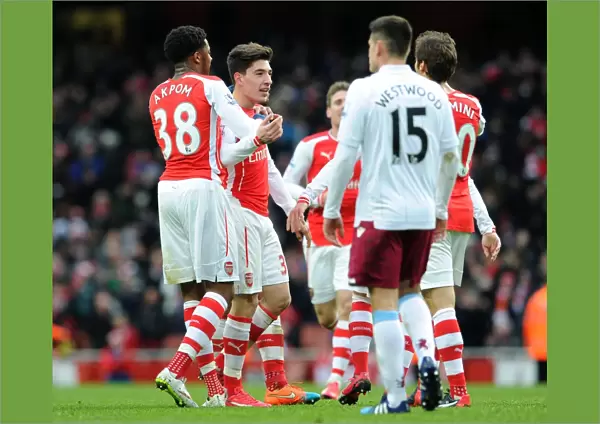 Five-Star Bellerin: Arsenal's Celebration after Scoring against Aston Villa (2015)
