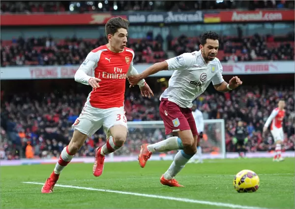 Hector Bellerin Outruns Kieran Richardson: Arsenal vs Aston Villa, Premier League 2014-15