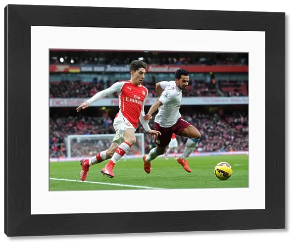 Hector Bellerin Outsmarts Kieran Richardson: Arsenal's Agile Defender Dazzles Aston Villa's Midfielder, Premier League 2014-15