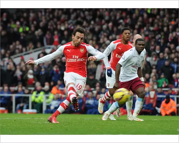 Santi Cazorla Scores Penalty: Arsenal's Fourth Goal vs Aston Villa (2014-15)