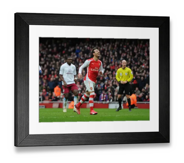 Framed Print : Santi Cazorla's Four-Goal Masterclass: Arsenal's Dominance Over Aston Villa, Premier League 2015