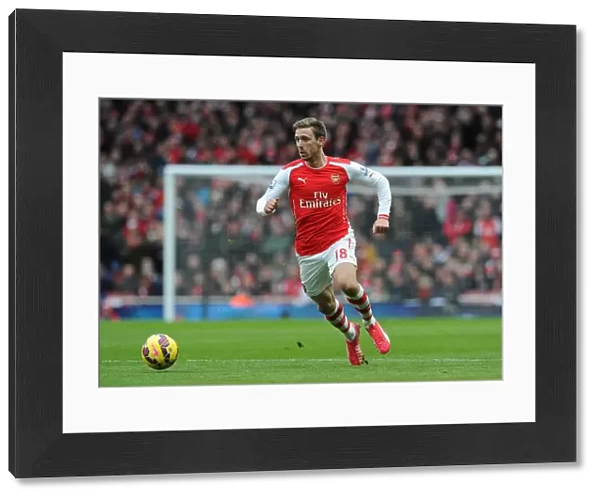 Nacho Monreal in Action: Arsenal vs Aston Villa, Premier League 2014-15