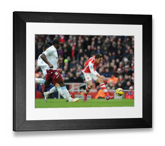 Framed Print : Mesut Ozil Scores Against Aston Villa: Dramatic Moment from Arsenal's 2015 Premier League Victory Framed Print : Mesut Ozil Scores Against Aston Villa: Dramatic Moment from Arsenal's 2015 Premier League Victory