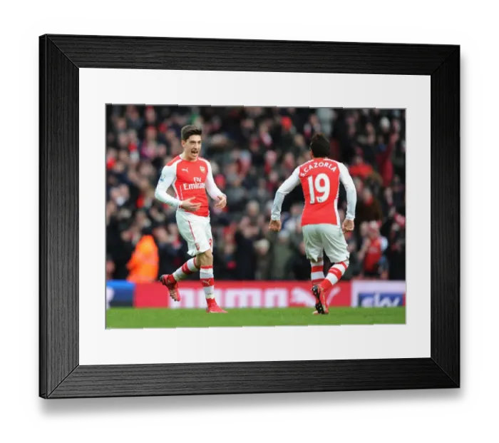 Framed Print : Five-Star Arsenal: Bellerin and Cazorla Celebrate Goals Against Aston Villa Framed Print : Five-Star Arsenal: Bellerin and Cazorla Celebrate Goals Against Aston Villa