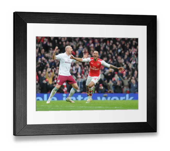 Framed Print : Theo Walcott's Hat-Trick: Arsenal's Victory Over Aston Villa, Premier League 2014-15 Framed Print : Theo Walcott's Hat-Trick: Arsenal's Victory Over Aston Villa, Premier League 2014-15