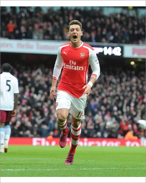Mesut Ozil Scores Second Goal: Arsenal vs. Aston Villa, Premier League 2014-15