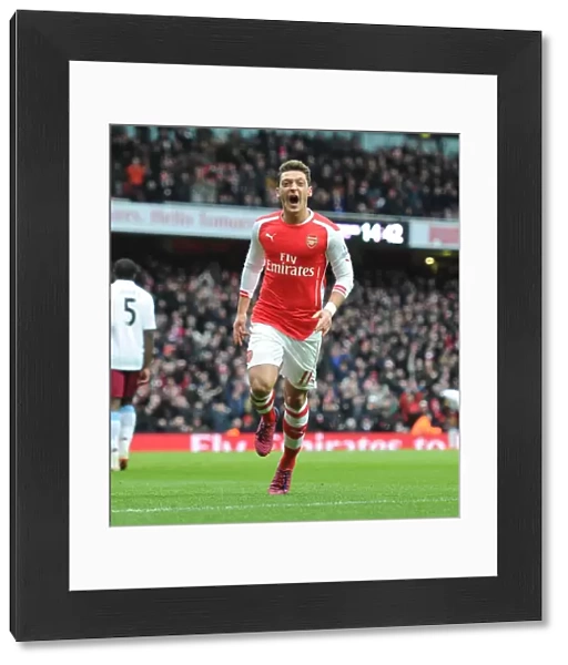 Mesut Ozil Scores Second Goal: Arsenal vs. Aston Villa, Premier League 2014-15