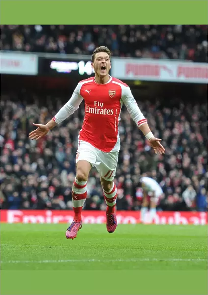 Mesut Ozil Scores the Decisive Goal: Arsenal's Triumph over Aston Villa, Premier League 2014-15