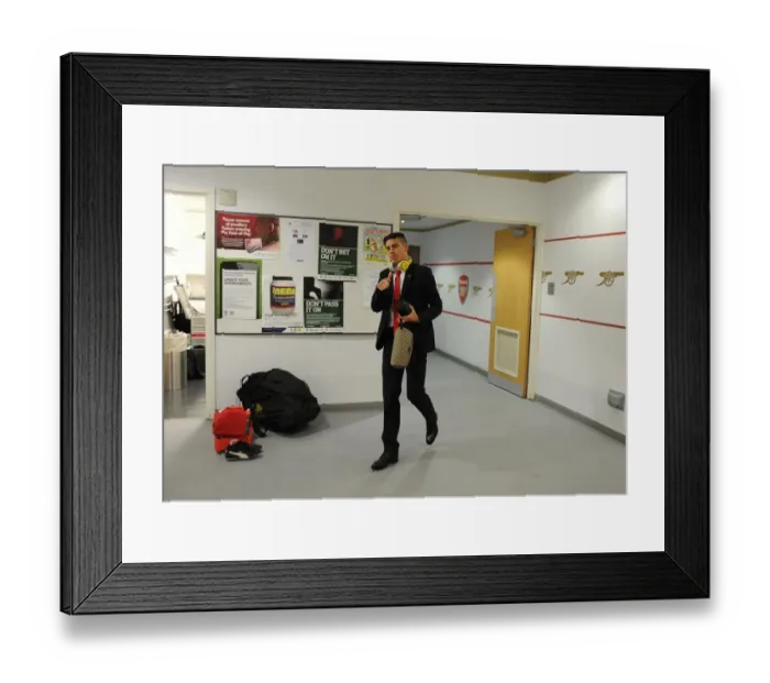 Framed Print : Arsenal Football Club: Gabriel's Pre-Match Routine vs Aston Villa (Premier League, 2015) Framed Print : Arsenal Football Club: Gabriel's Pre-Match Routine vs Aston Villa (Premier League, 2015)
