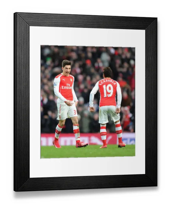 Framed Print : Five-Star Arsenal: Bellerin and Cazorla's Unforgettable Goal Celebration Framed Print : Five-Star Arsenal: Bellerin and Cazorla's Unforgettable Goal Celebration