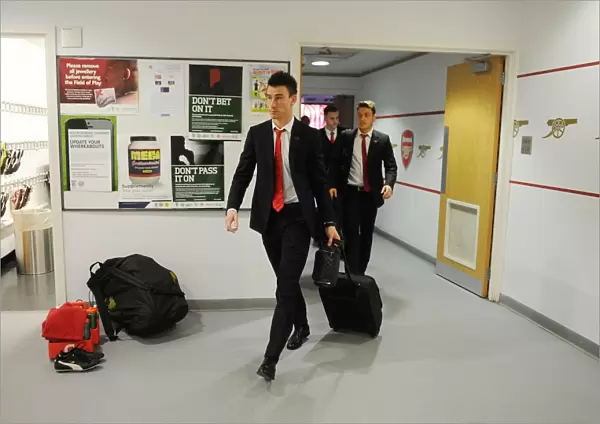 Arsenal FC: Laurent Koscielny's Arrival at Emirates Stadium before Arsenal vs Aston Villa (2015)