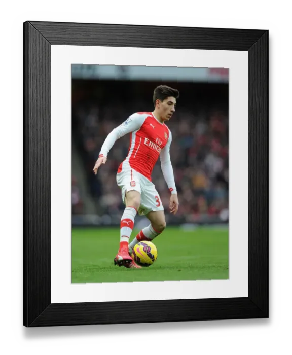 Framed Print : Hector Bellerin: Arsenal's Unstoppable Force Against Aston Villa, Premier League 2014-15