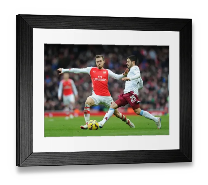 Framed Print : Clash at Emirates: Ramsey vs. Gil - Arsenal vs. Aston Villa, Premier League 2015 Framed Print : Clash at Emirates: Ramsey vs. Gil - Arsenal vs. Aston Villa, Premier League 2015