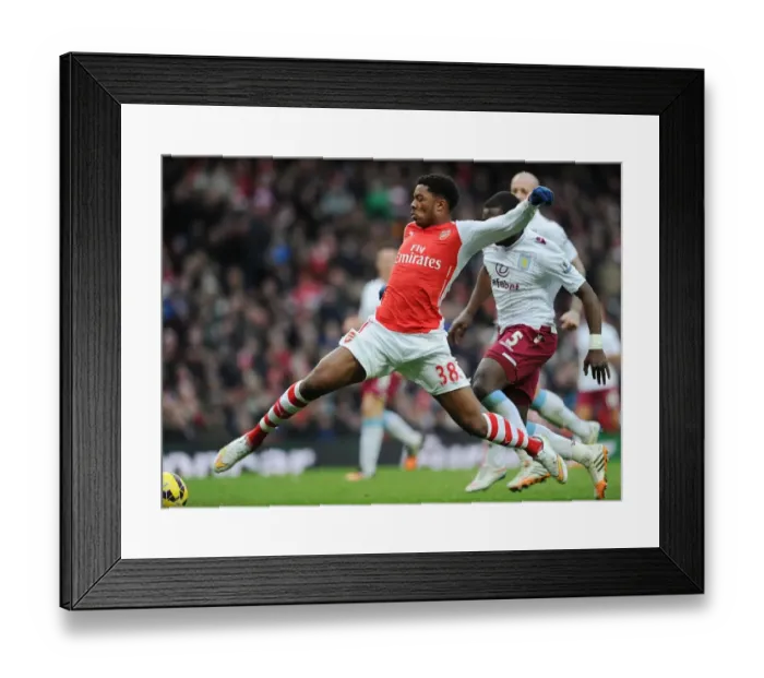 Framed Print : Chuba Akpom in Action: Arsenal vs Aston Villa, Premier League 2014-15 Framed Print : Chuba Akpom in Action: Arsenal vs Aston Villa, Premier League 2014-15