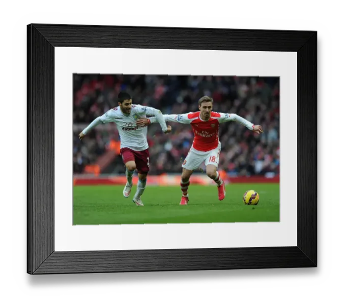 Framed Print : Clash at Emirates: Monreal vs. Gil