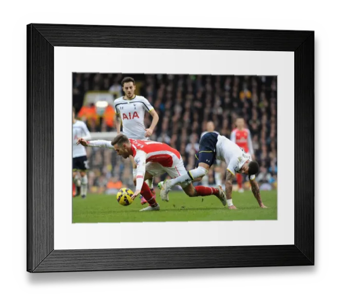 Framed Print : Ramsey Foul: Tottenham vs. Arsenal, Premier League 2014-15 Framed Print : Ramsey Foul: Tottenham vs. Arsenal, Premier League 2014-15