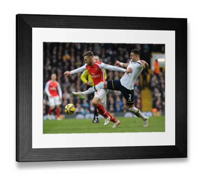 Framed Print : Intense Rivalry: Ramsey Foul in the Premier League 2014-15 - Tottenham vs. Arsenal