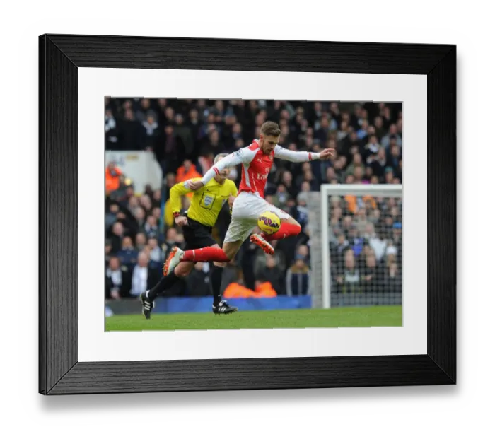 Framed Print : Ramsey in Action: Arsenal vs. Tottenham, Premier League 2014-15