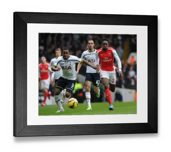 Framed Print : Welbeck vs. Rose: Intense Battle in Tottenham Hotspur vs. Arsenal Premier League Clash, 2015
