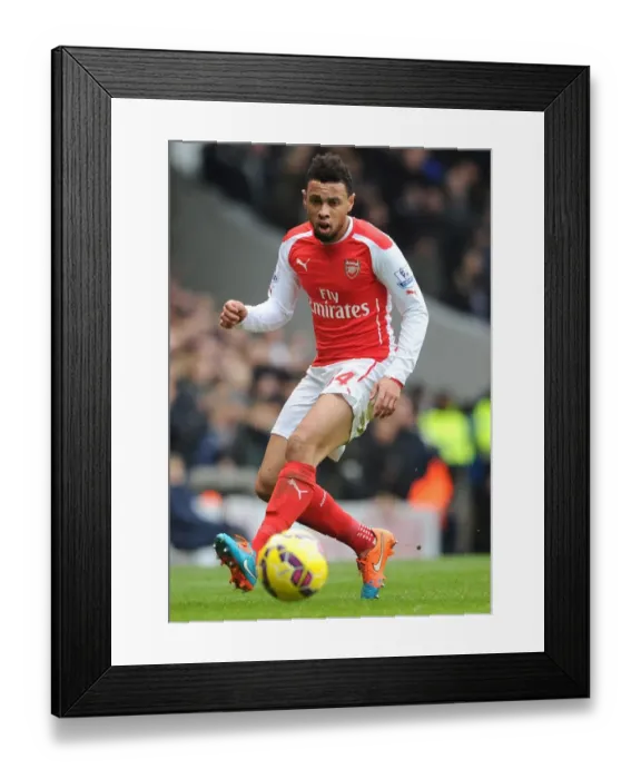 Framed Print : Coquelin in Action: Arsenal vs. Tottenham, Premier League 2014-15