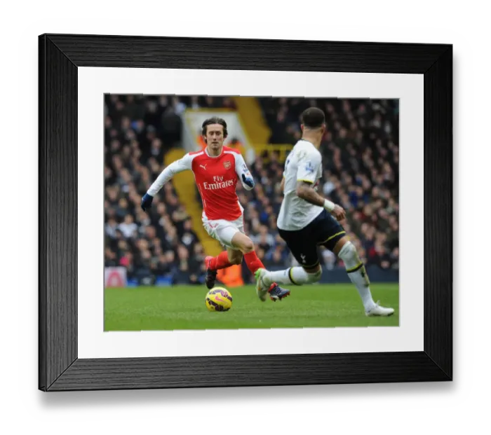 Framed Print : Rosicky Charges Past Walker: Tottenham vs. Arsenal, Premier League 2014-15 Framed Print : Rosicky Charges Past Walker: Tottenham vs. Arsenal, Premier League 2014-15