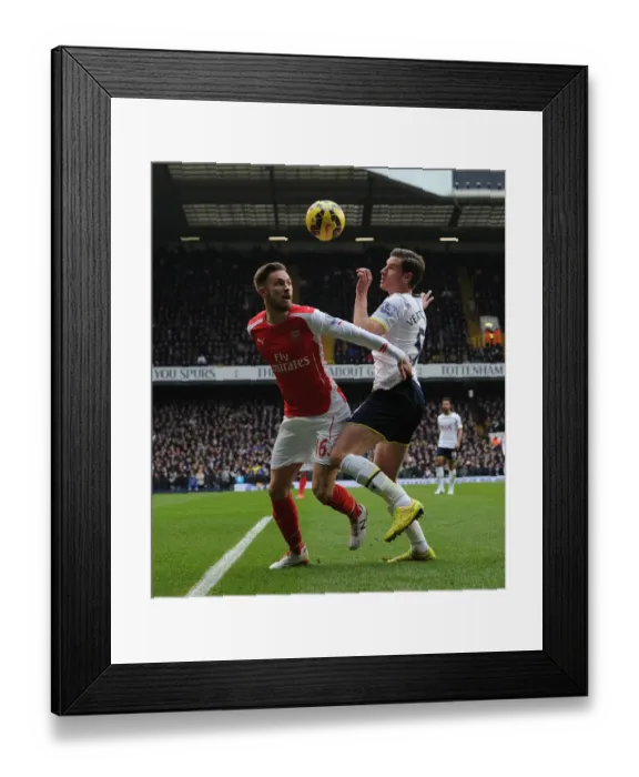 Framed Print : Ramsey vs Vertonghen: Intense Battle in the North London Derby - Tottenham vs Arsenal, Premier League 2014-15